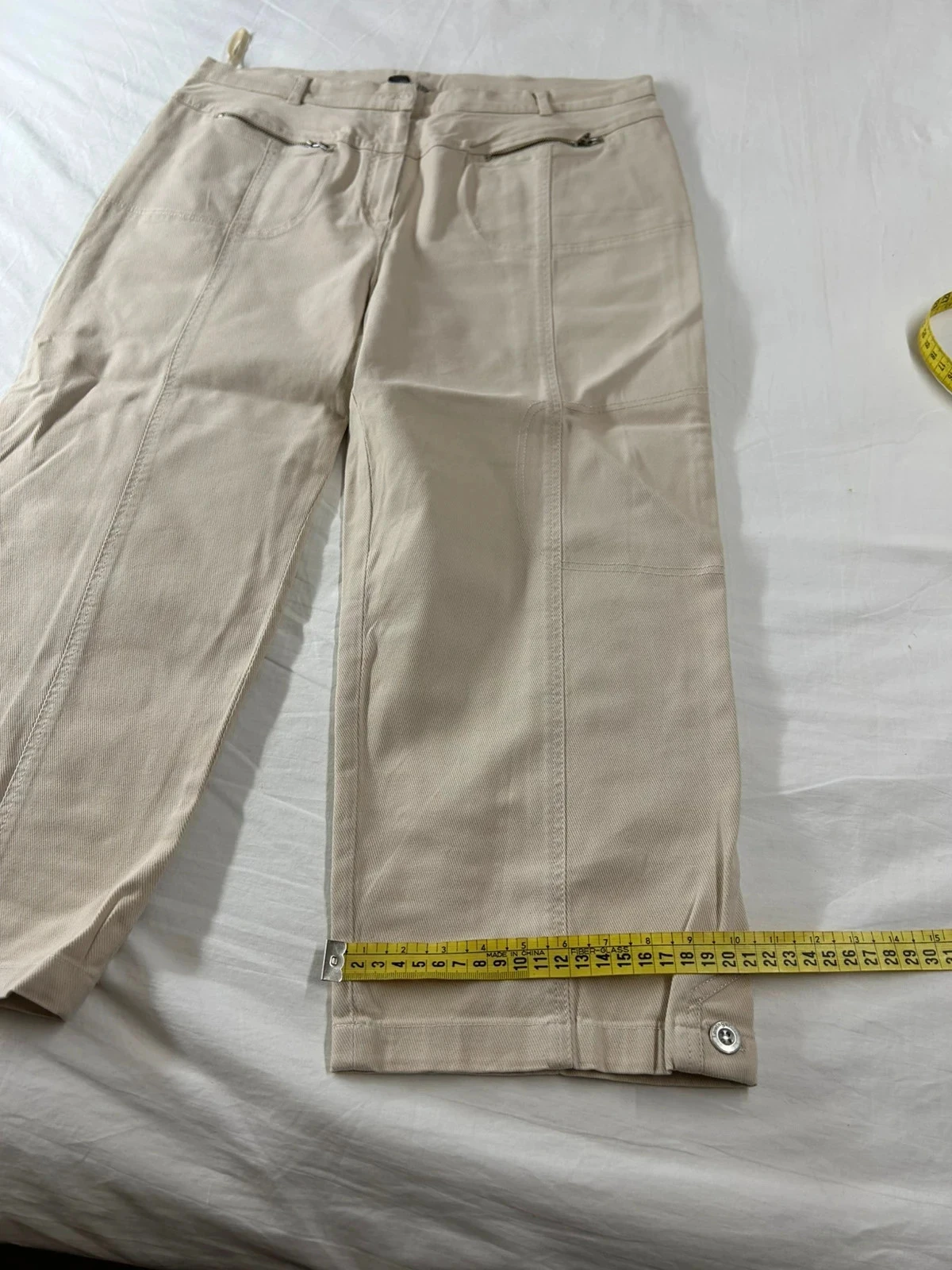 Beige crème rechte jeans lewinger – photo 5